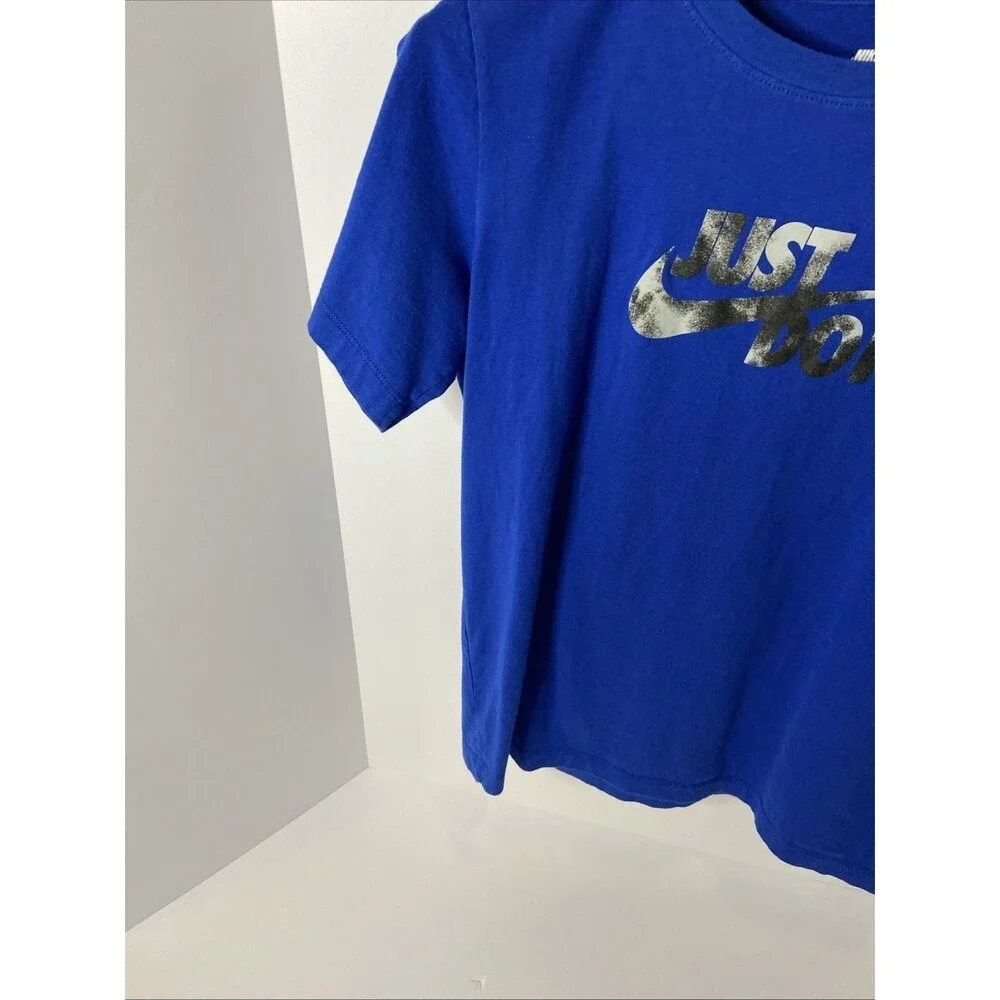Nike Size XL Blue Legend Big Kids' Swoosh Crewneck T-Shirt School